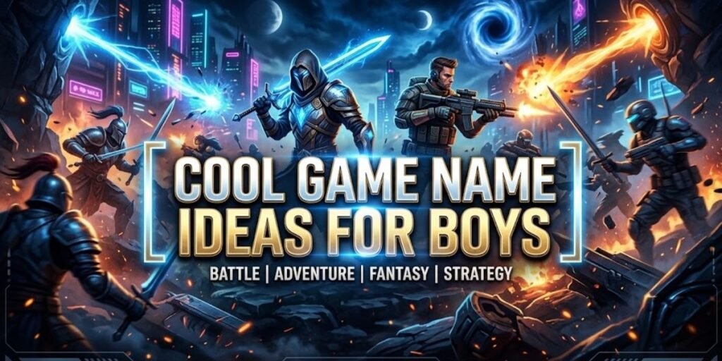 Cool Game Name Ideas for Boys