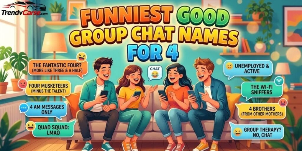 Funniest Good Group Chat Names for 4