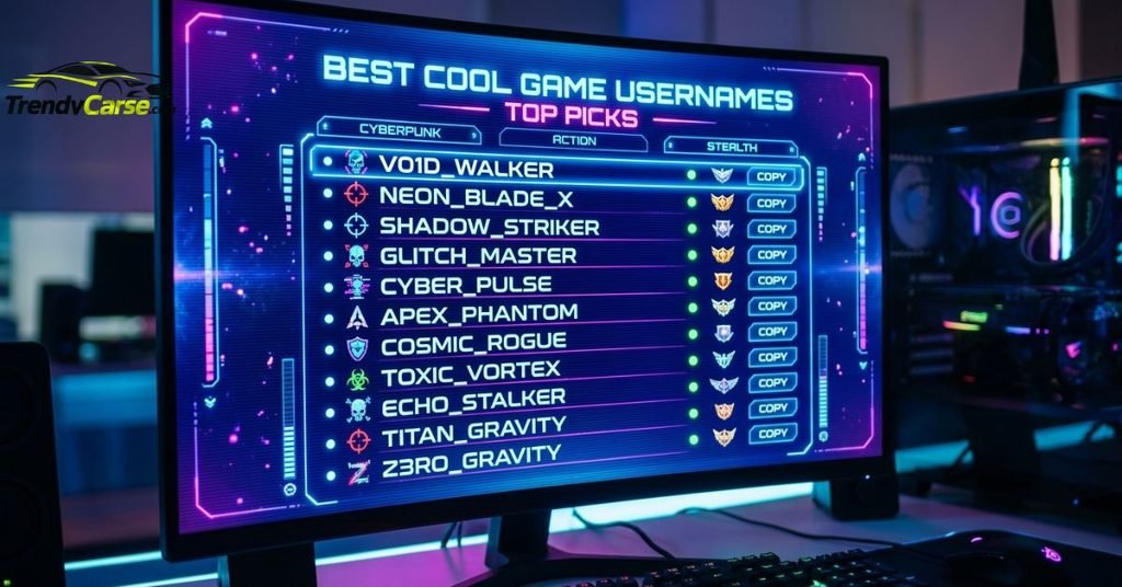Best Cool Game Usernames Top Picks