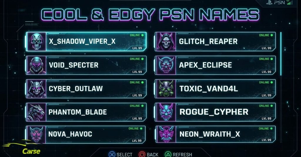 Cool & Edgy PSN Names