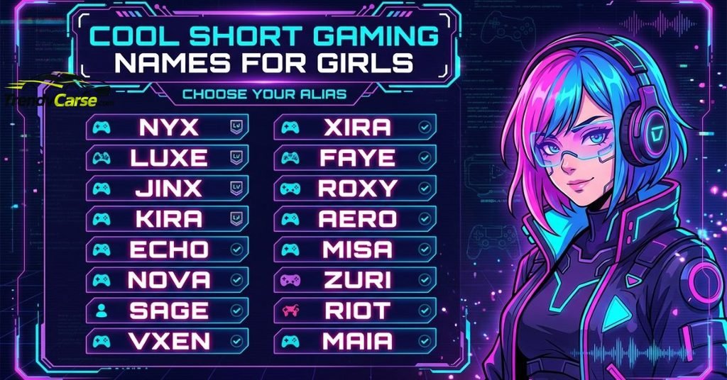 Cool Short Gaming Names for Girls
