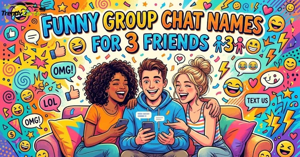 Funny Group Chat Names for 3 Friends