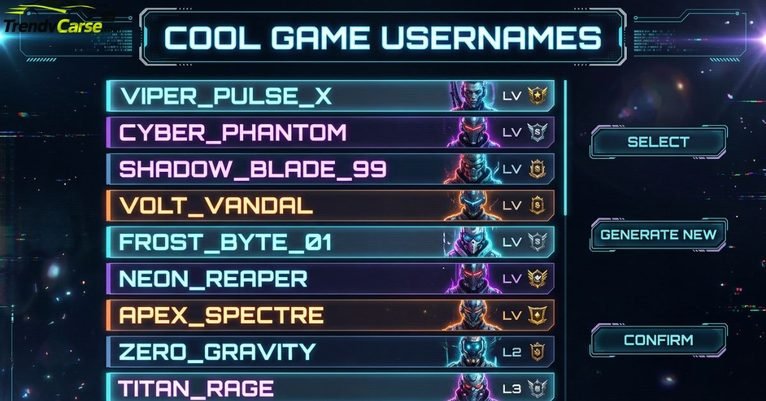 Game Usernames for Cool